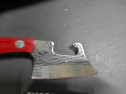 Damascus Pattern Mini Cleaver w/bottle opener