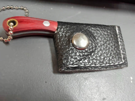Damascus Pattern Mini Cleaver w/bottle opener