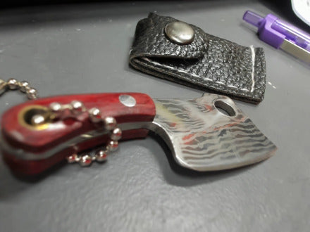 Damascus Pattern Mini Cleaver