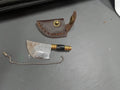 Resin black handle damasicus patterned keychain knife