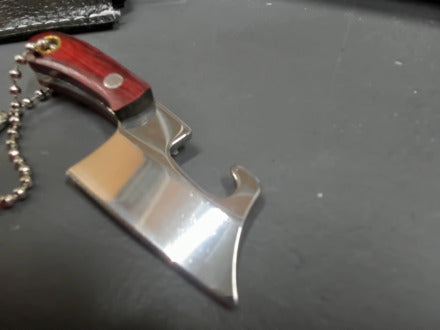 mini pointed cleaver w/bottle opener